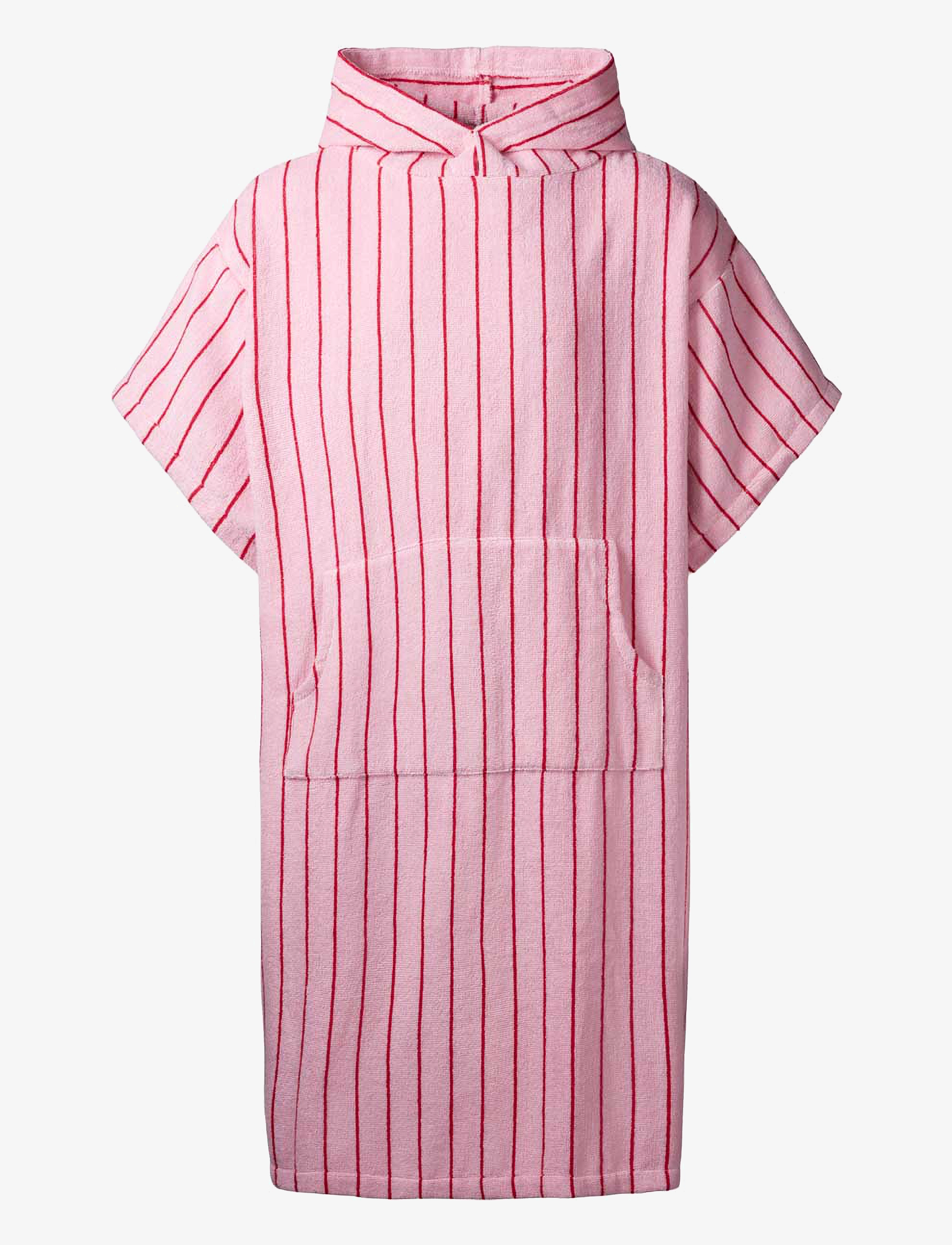 Bongusta Naram Poncho Baby Pink & Ski Patrol, S/M, Bathroom Textiles, Rosa - Robes, Frauen