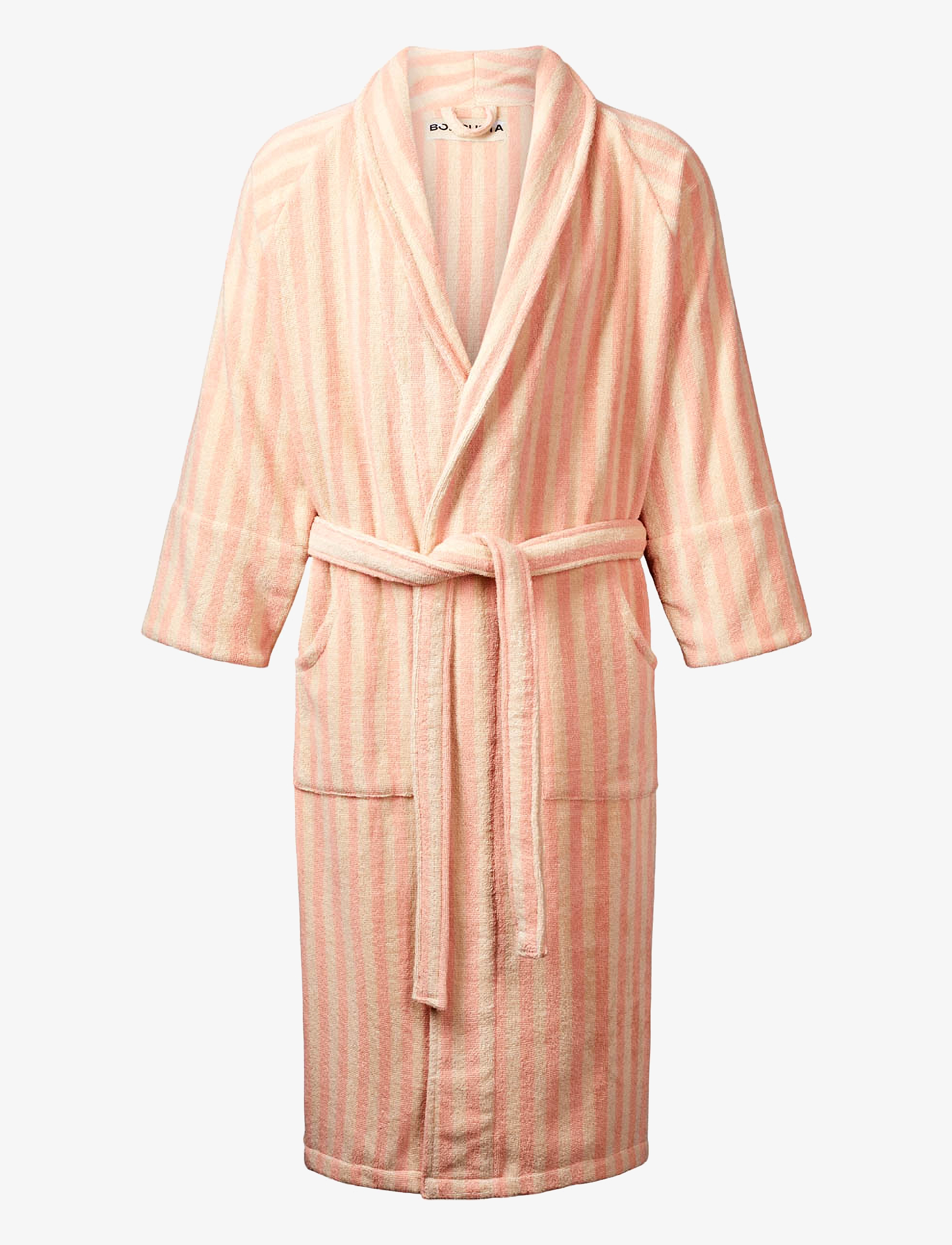 Bongusta Naram Bathrobe Tropical & Creme, Morgenkåbe, Koral, Str: S/M 122 cm