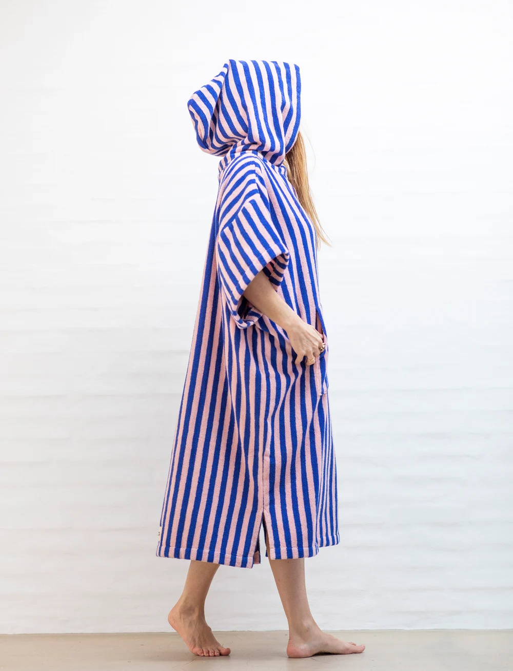 Bongusta - Naram Poncho - hverdags stil - dazzling blue & rose - 1