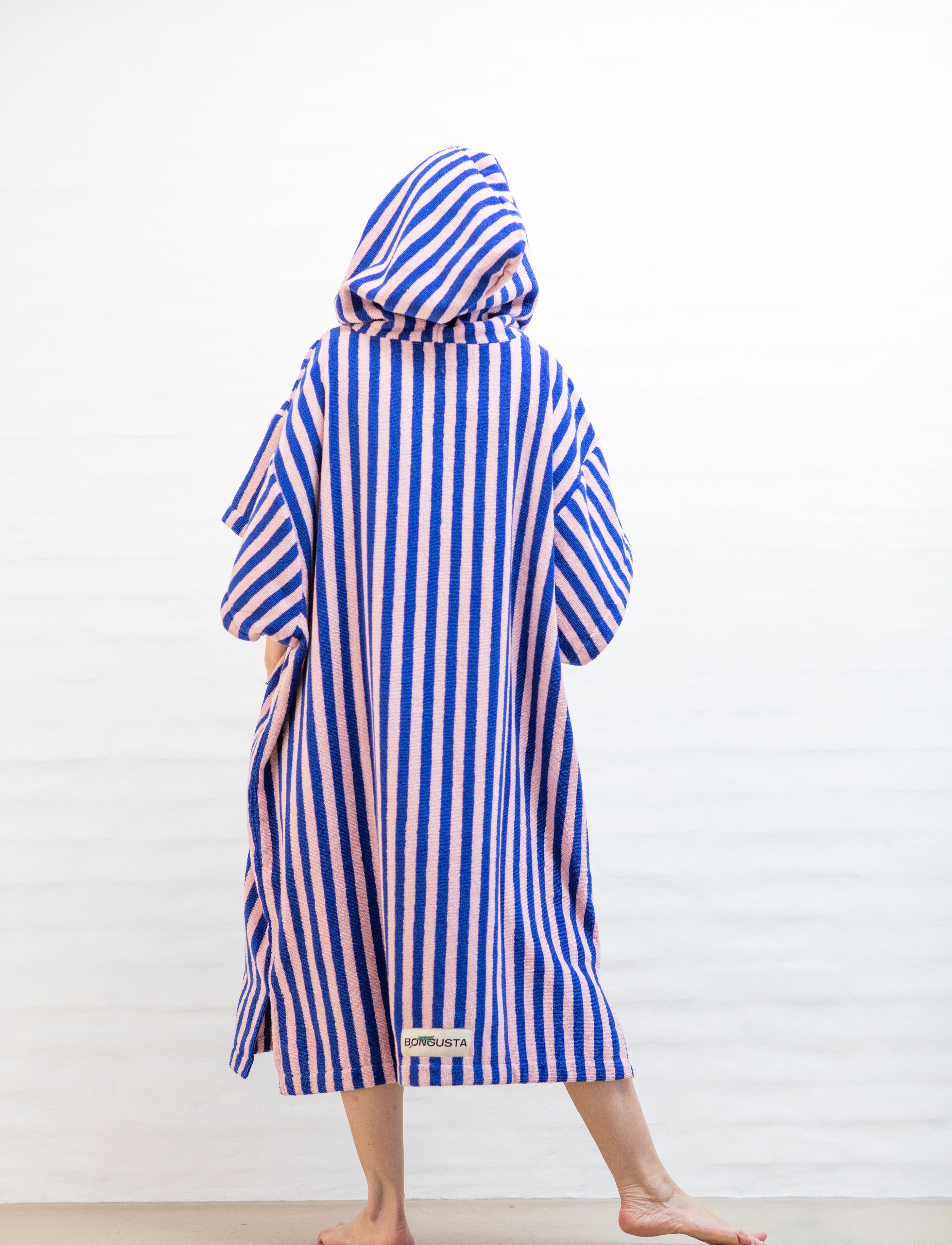 Bongusta - Naram poncho - vardagsstil - dazzling blue & rose - 2