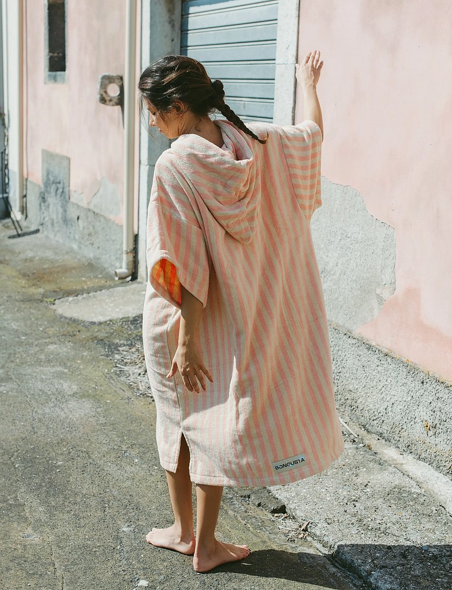 Bongusta - Naram Poncho - alltags-style - tropical & creme - 2