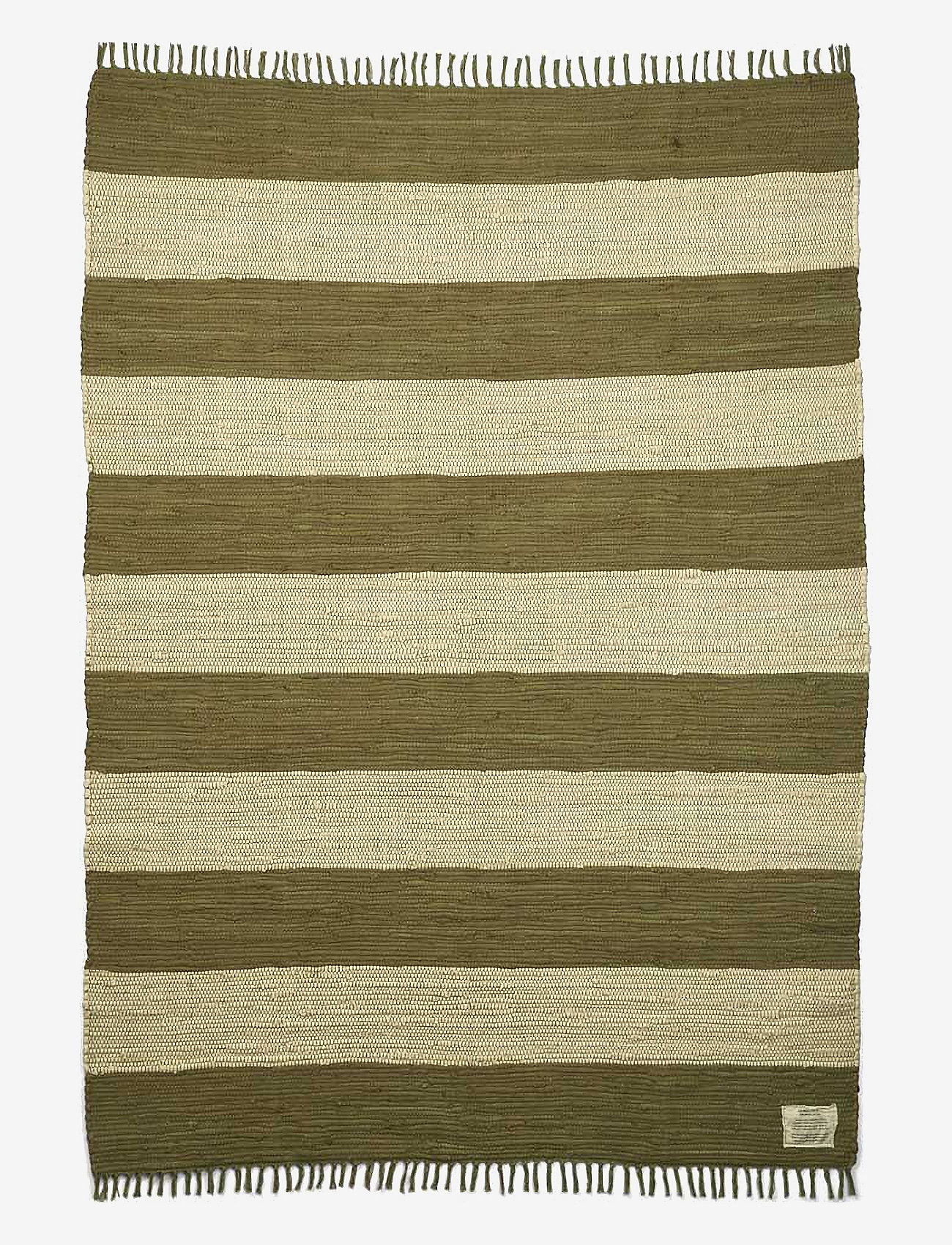 Bongusta - Chindi Rug 140 x 200 cm - laveste priser - army & beige - 0