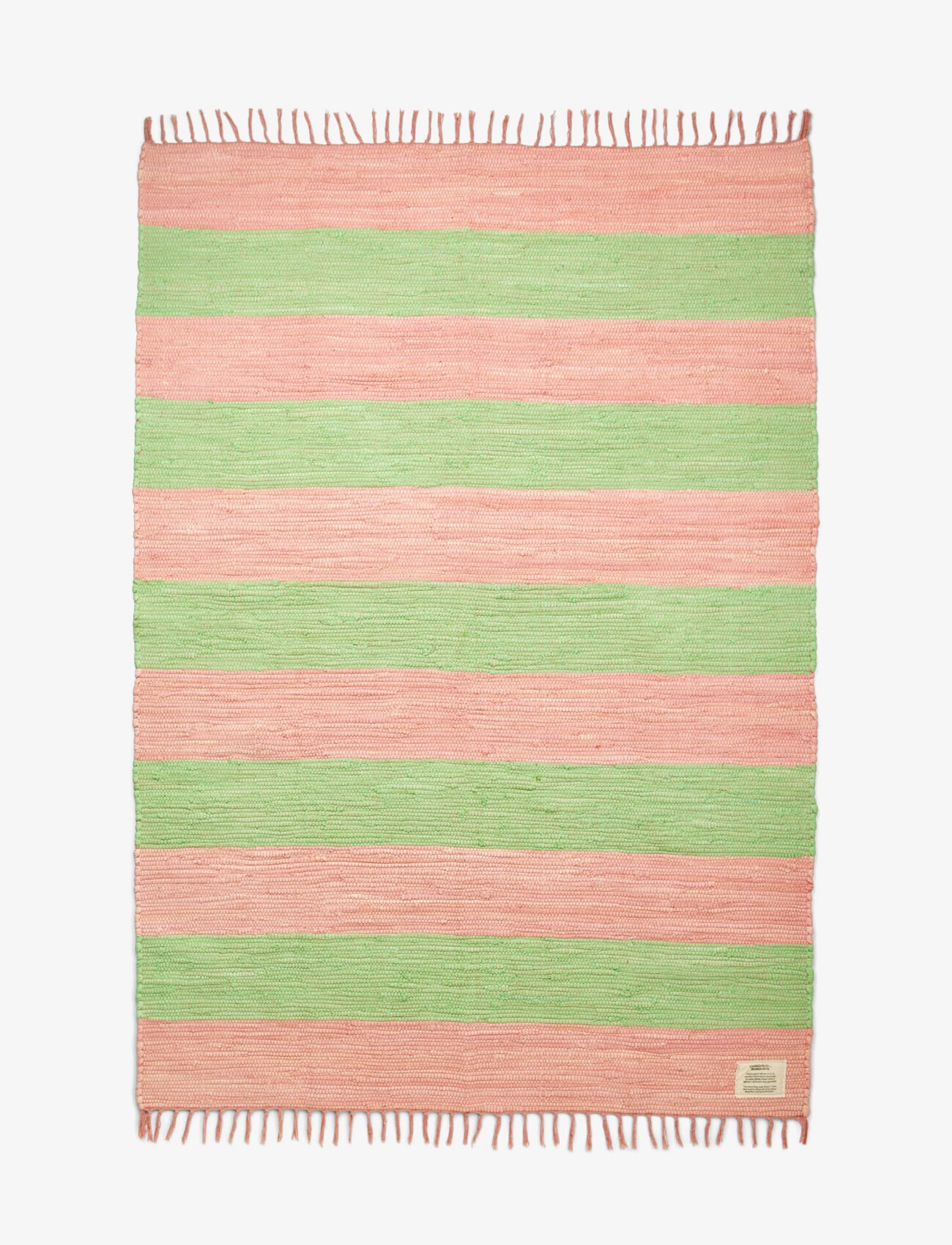 Bongusta - Chindi Rug 140 x 200 cm - rektangulära mattor - bubblegum & bright green - 1