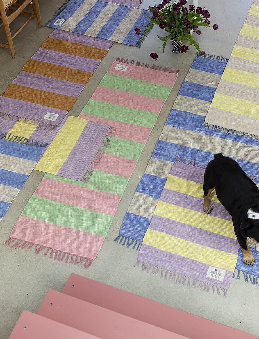 Bongusta - Chindi Rug 140 x 200 cm - kandilised vaibad - creme & baby lavender - 2