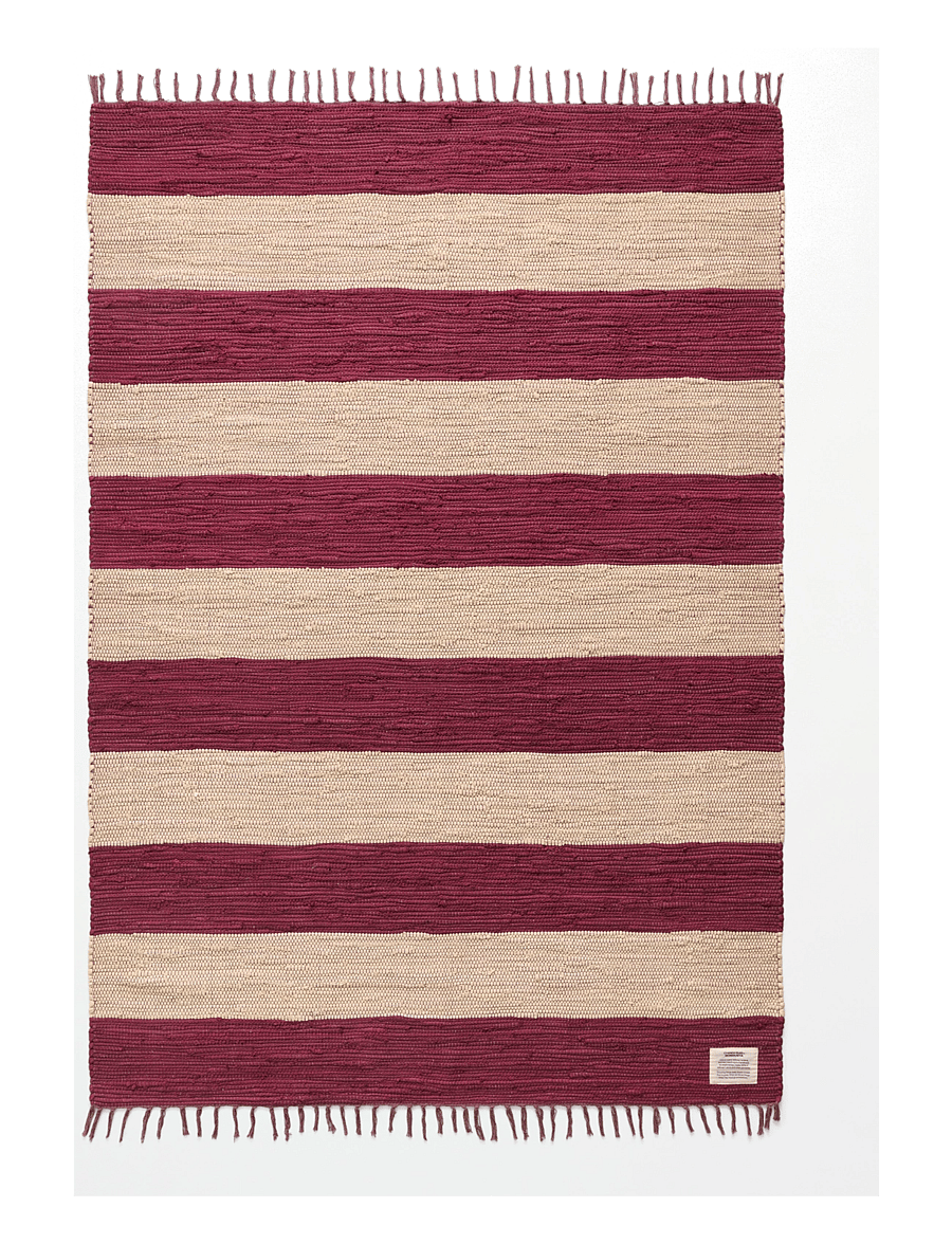 Bongusta - Chindi Rug 140 x 200 cm - rechteckig teppiche - wine & cream - 0