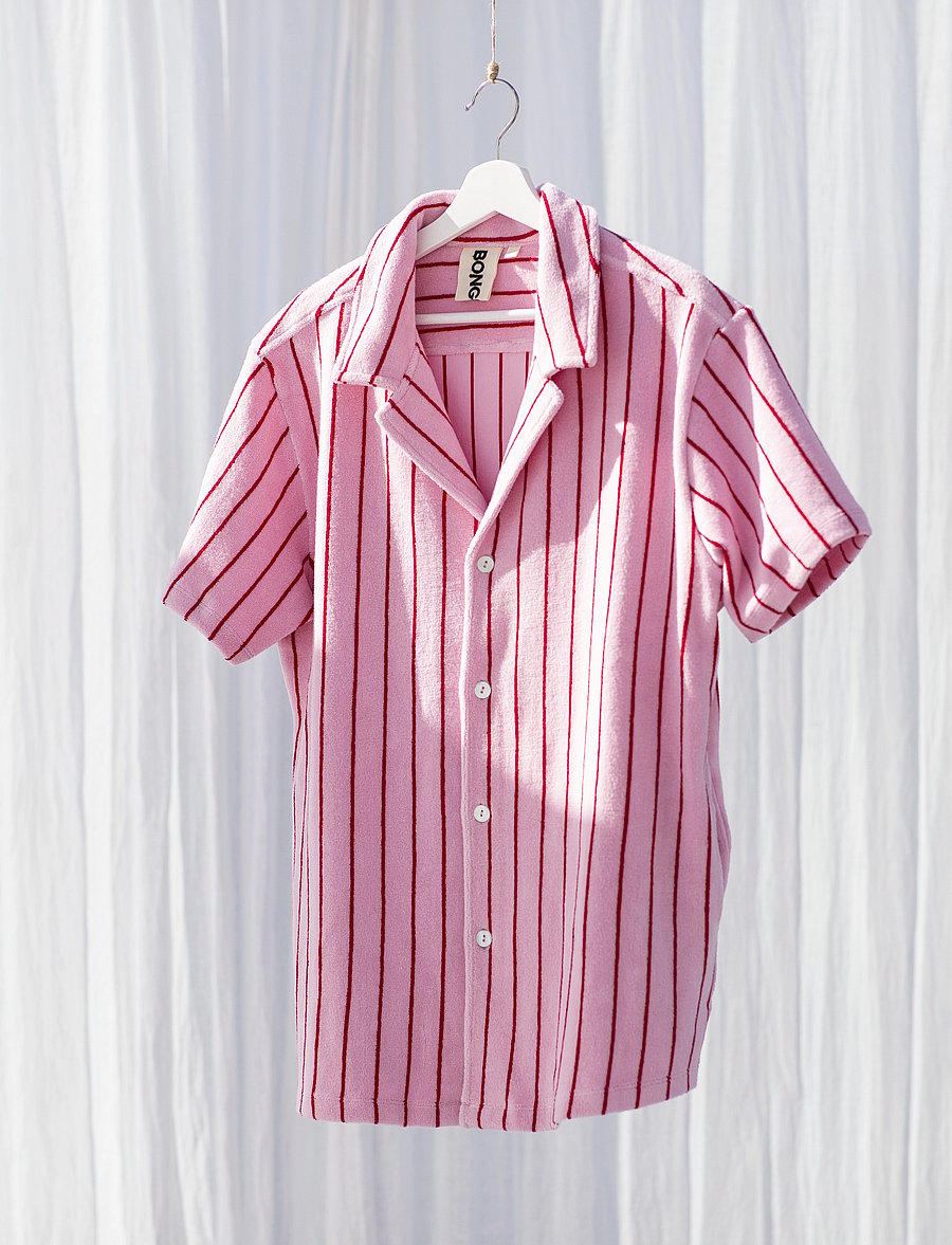 Bongusta - Naram Shirt - kortærmede skjorter - baby pink & ski patrol - 0