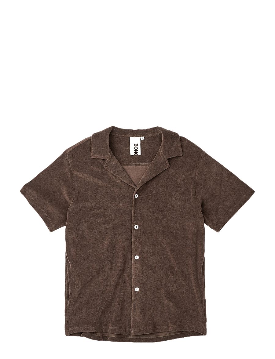 Bongusta - Naram Shirt - short-sleeved shirts - coffee - 1