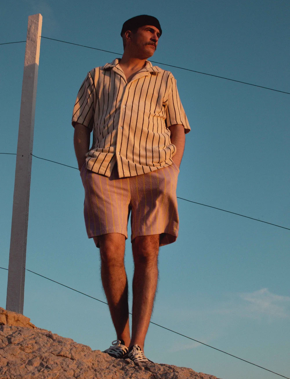 Bongusta - Naram Shirt - kortärmade skjortor - creme & ink - 4