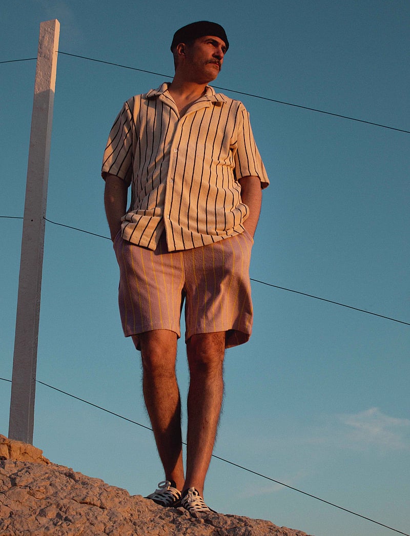 Bongusta - Naram Shirt - kurzärmlige hemden - creme & ink - 4