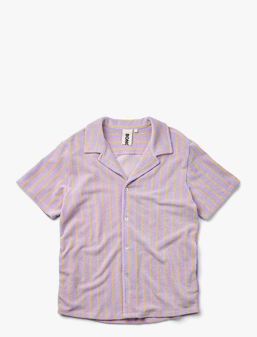 Bongusta - Naram Shirt - lühikeste varrukatega särgid - lilac & neon yellow - 1