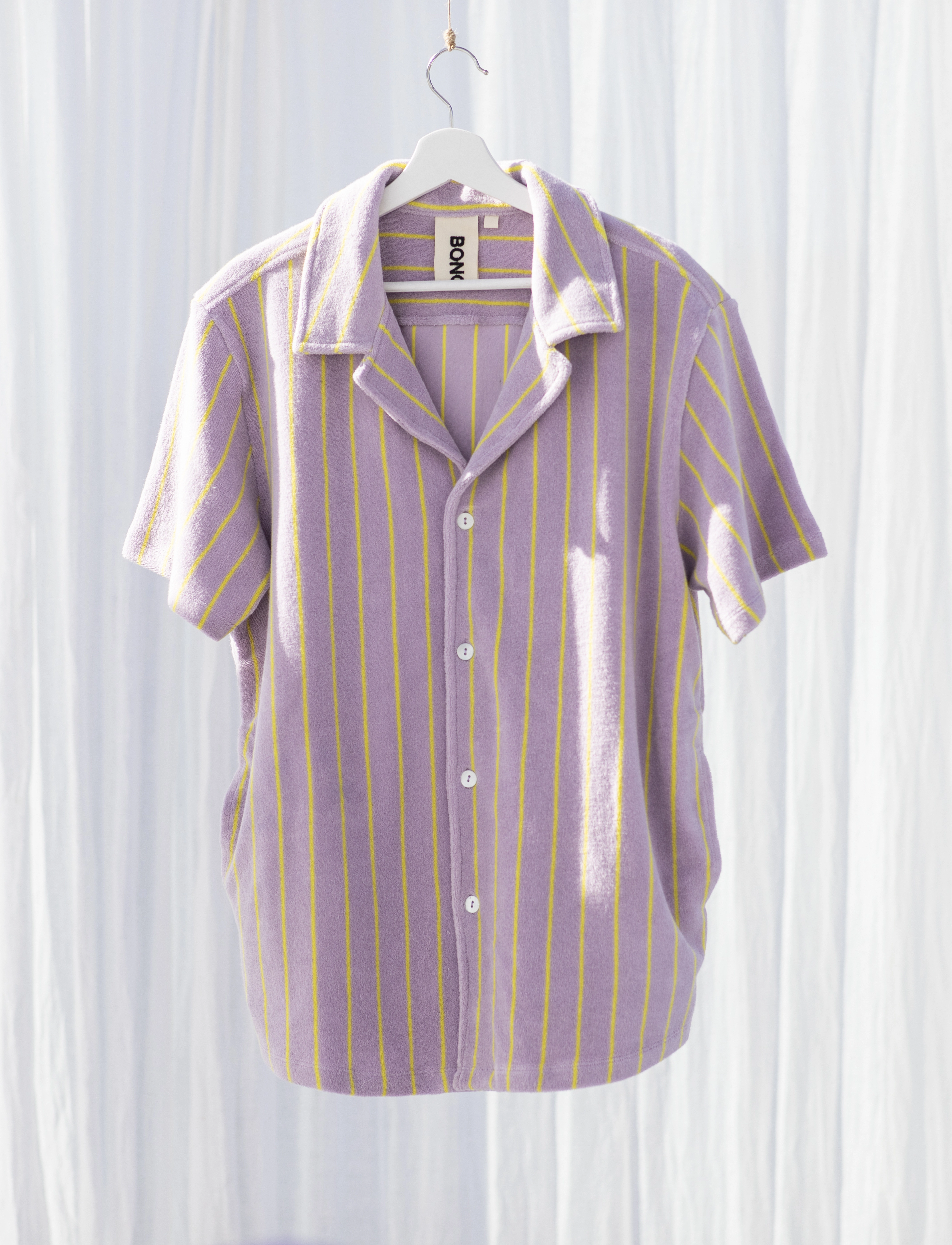 Bongusta Naram Shirt - Shirts - LILAC & NEON YELLOW / purple