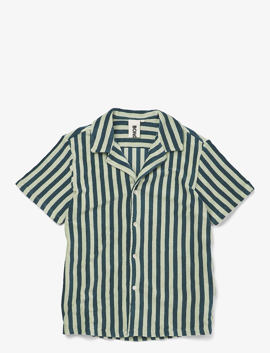 Bongusta - Naram Shirt - kurzärmlige hemden - sea foam & deep teal - 1