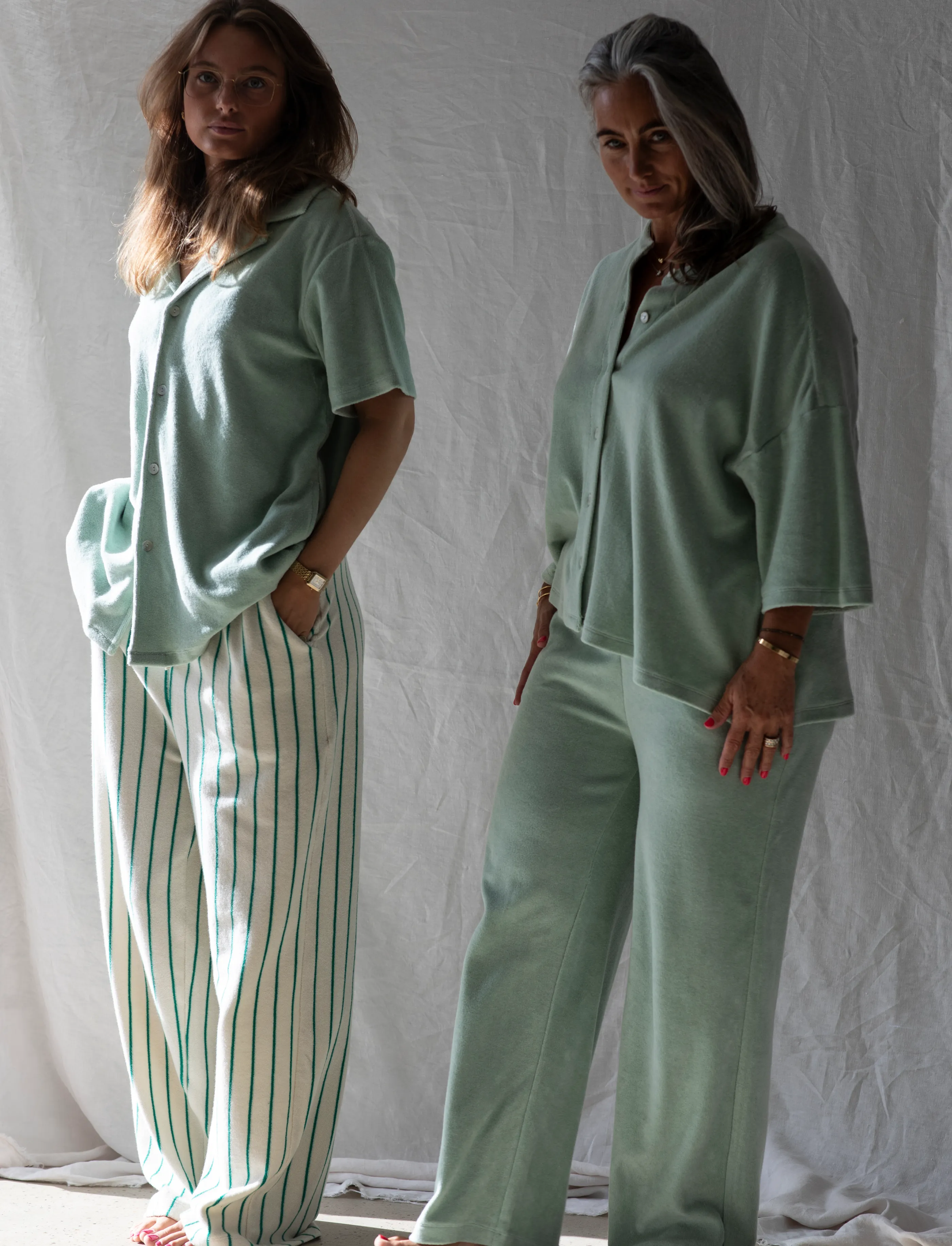 Bongusta - Naram Shirt - short-sleeved shirts - silver sage - 2