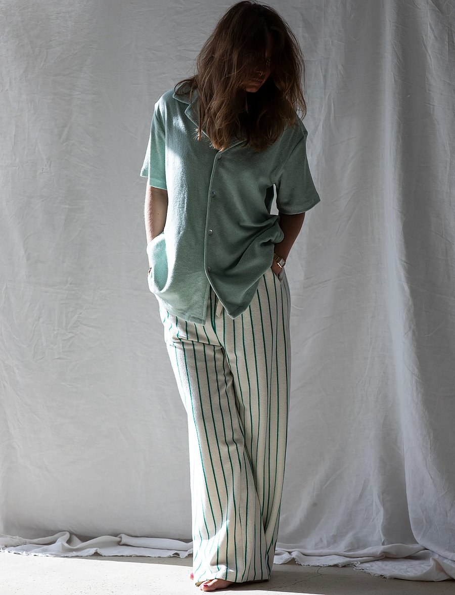Bongusta - Naram Shirt - short-sleeved shirts - silver sage - 3