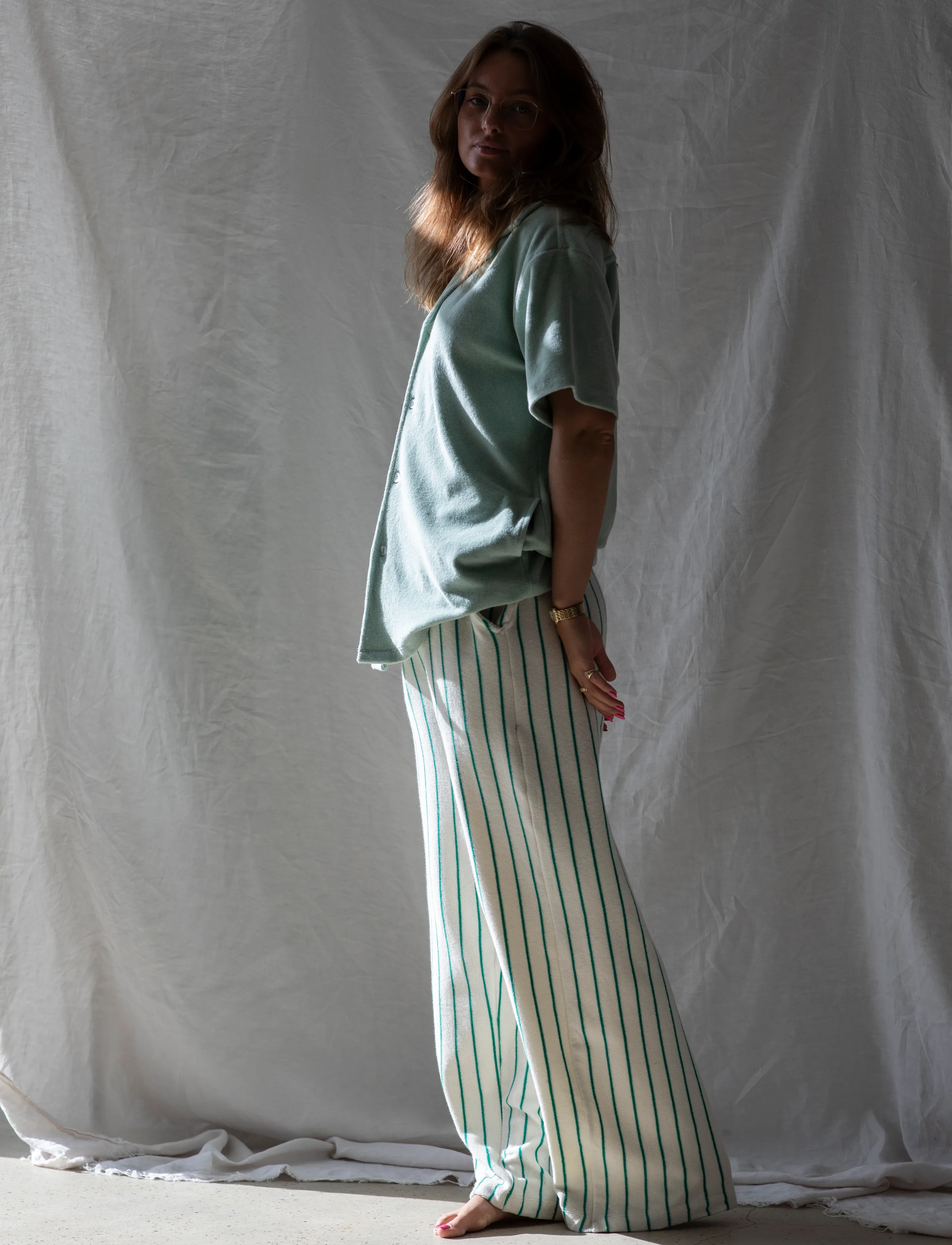 Bongusta - Naram Shirt - short-sleeved shirts - silver sage - 4