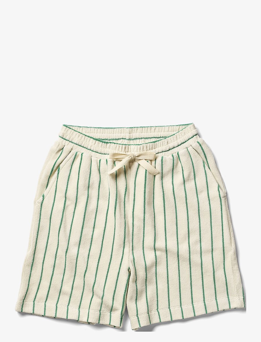 Bongusta - Naram Shorts - lühikesed püksid - pure white & grass - 0