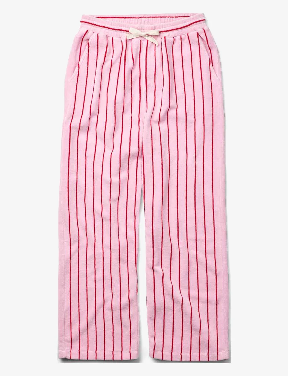 Bongusta - Naram knitted pants - pyjama pants - baby pink & ski patrol - 1