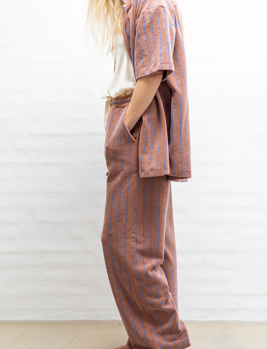 Bongusta - Naram Pants - pidžaamapüksid - camel & ultramarine - 0