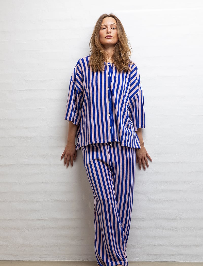 Bongusta - Naram Pants - natbukser - dazzling blue & rose - 0