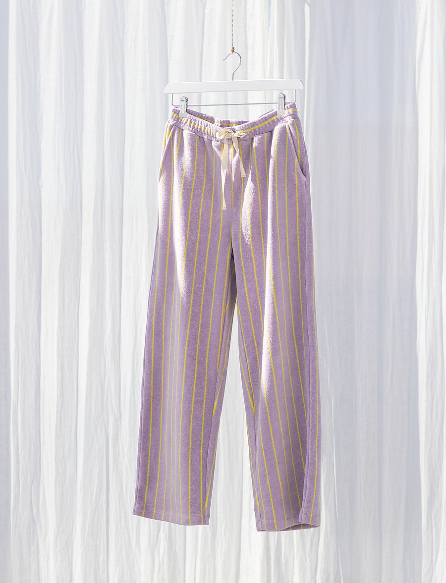Bongusta - Naram Pants - pyjama pants - lilac & neon yellow - 0