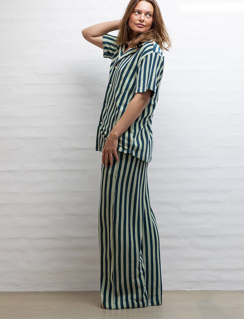 Bongusta - Naram Pants - pyjamasbyxor - sea foam & deep teal - 0