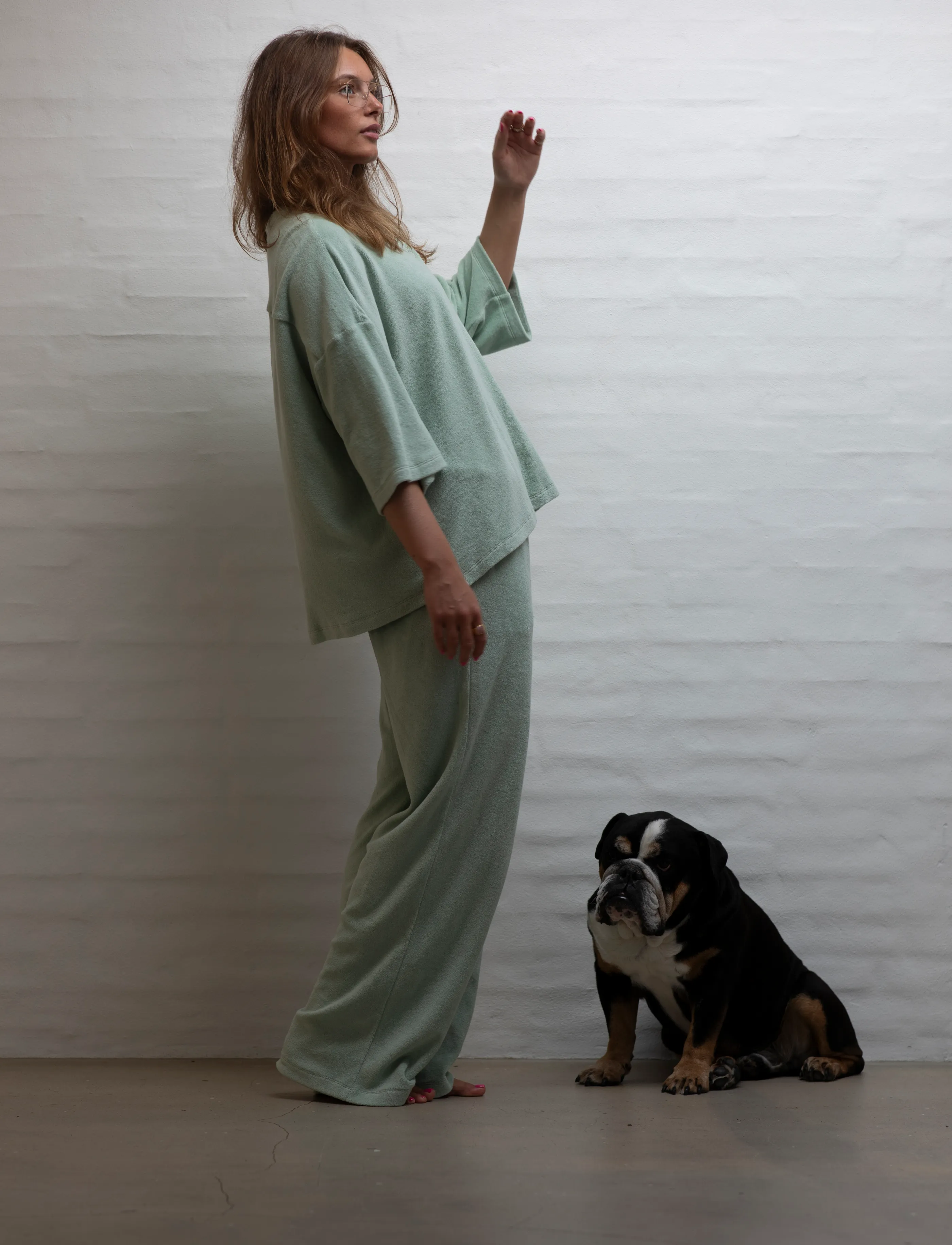 Bongusta - Naram Pants - pyjamahosen - silver sage - 3