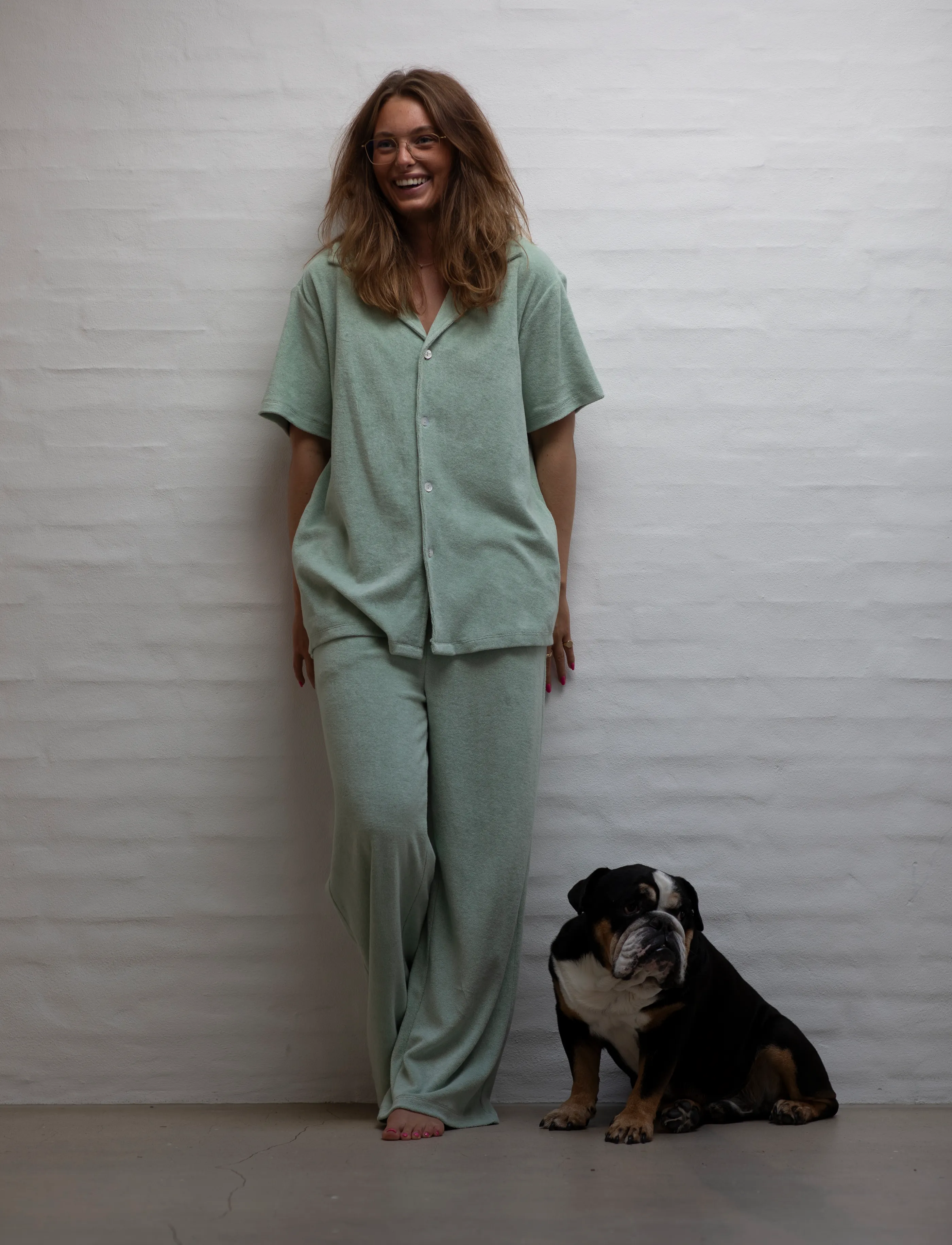 Bongusta - Naram Pants - pyjamahosen - silver sage - 4