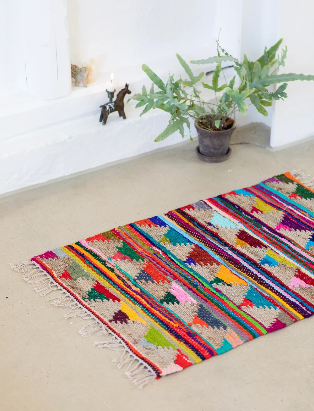 Bongusta - Pyramid Chindi Rug - baumwollteppiche & flickenteppich - multi - 3