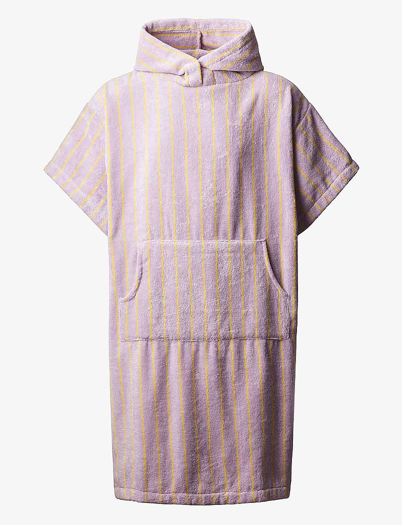 Bongusta - Naram Poncho - alltags-style - lilac & neon yellow - 0