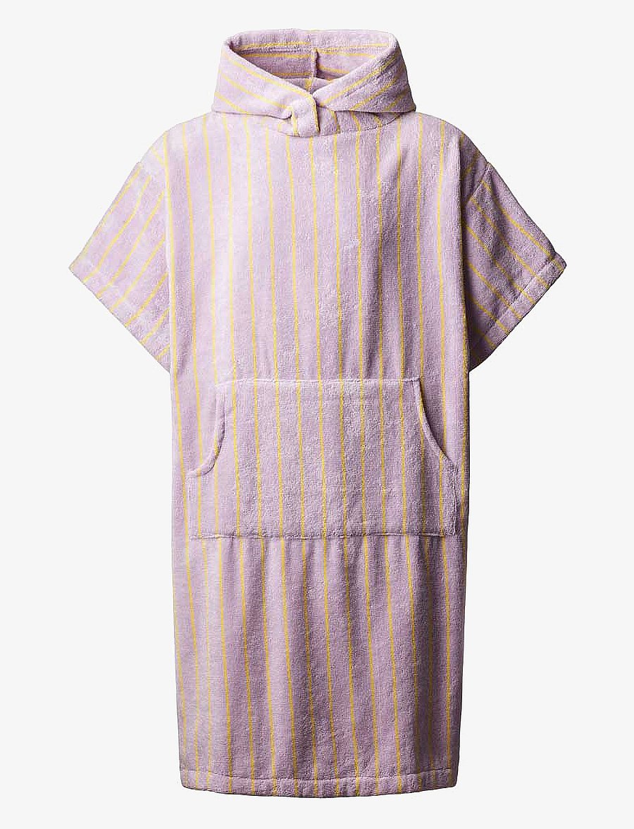 Bongusta - Naram Poncho - alltags-style - lilac & neon yellow - 0