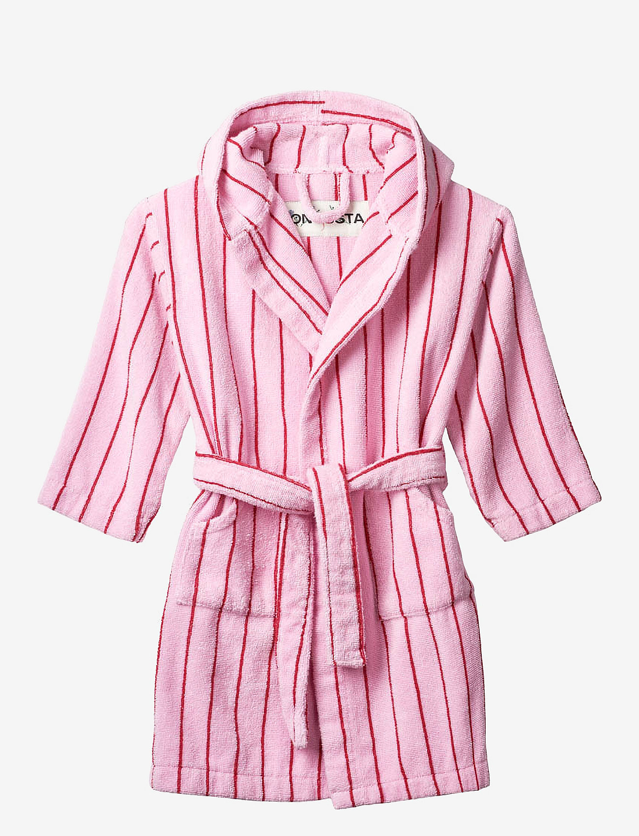 Bongusta - Naram Kids Bathrobe - badjassen - baby pink & ski patrol - 1
