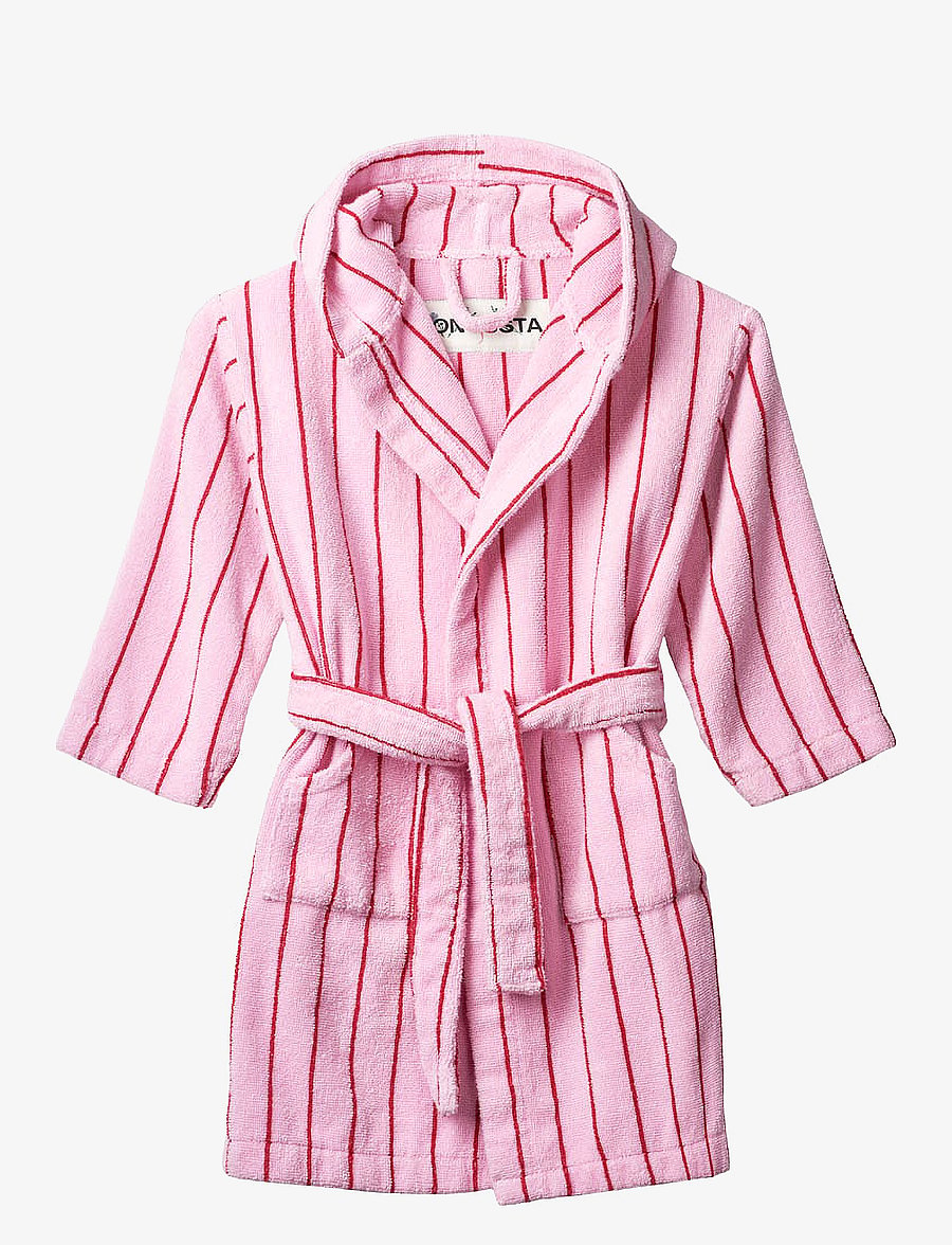 Bongusta - Naram Kids Bathrobe - bademäntel - baby pink & ski patrol - 1