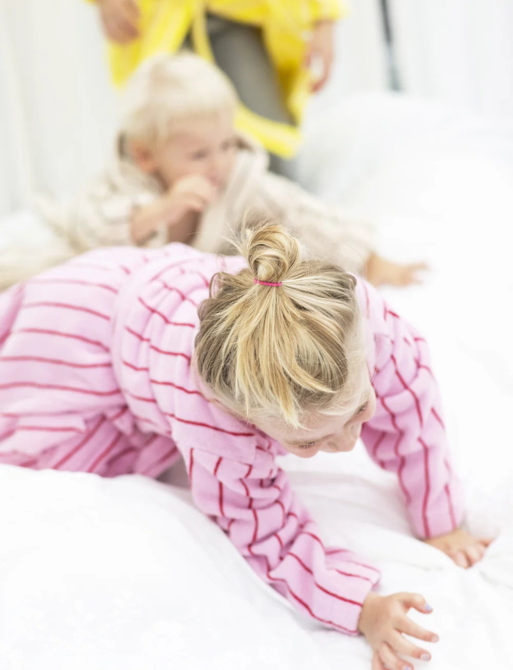 Bongusta - Naram Kids Bathrobe - morgonrockar - baby pink & ski patrol - 0