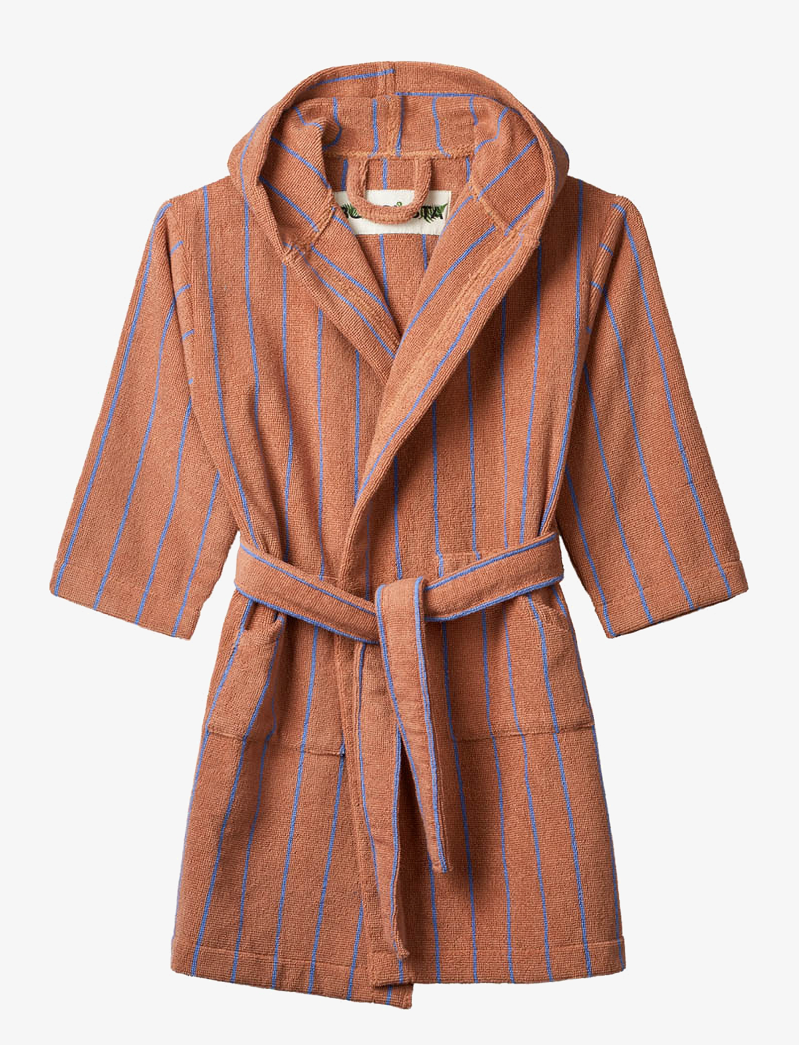 Bongusta Naram Kids Bathrobe - Badekåber - CAMEL & ULTRAMARINE BLUE / brown