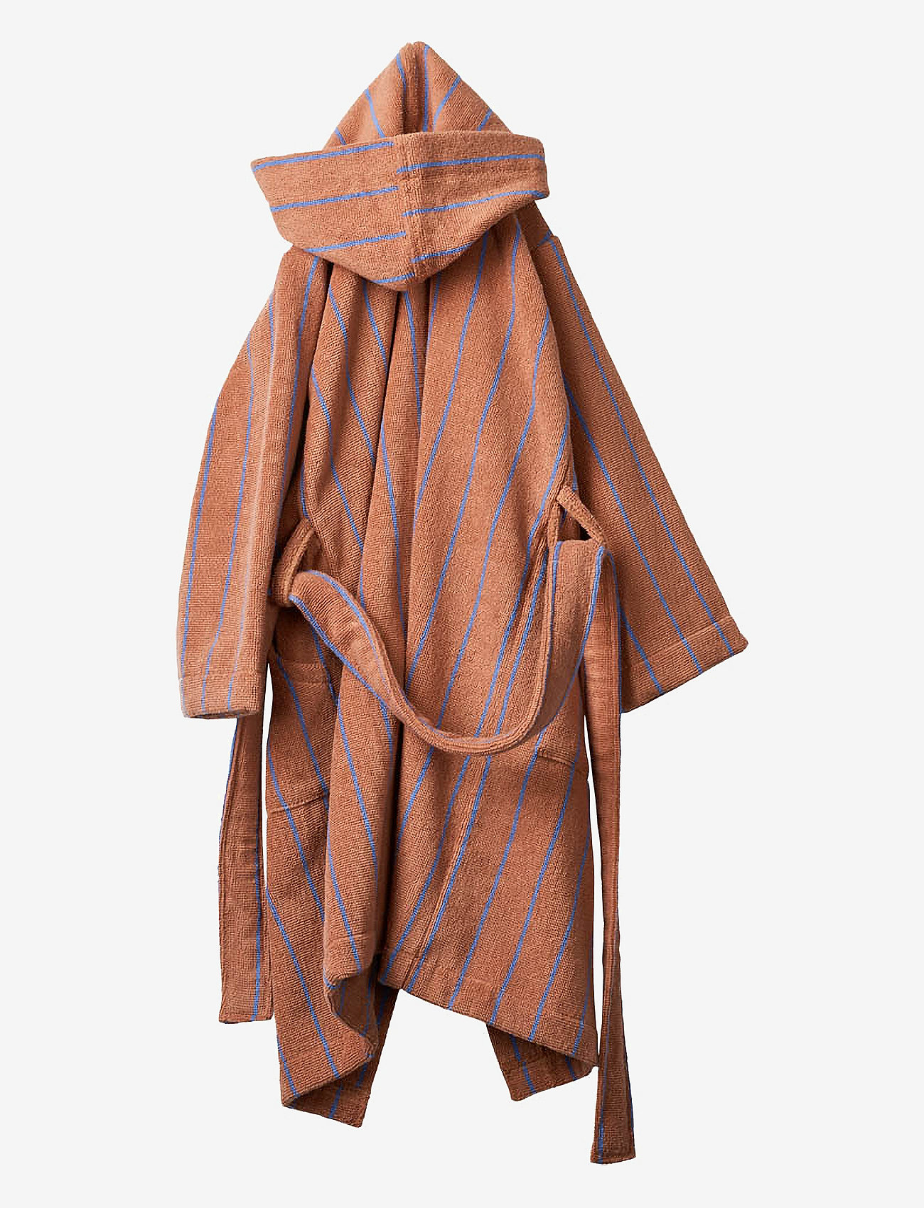 Bongusta - Naram Kids Bathrobe - bathrobes - camel & ultramarine blue - 2