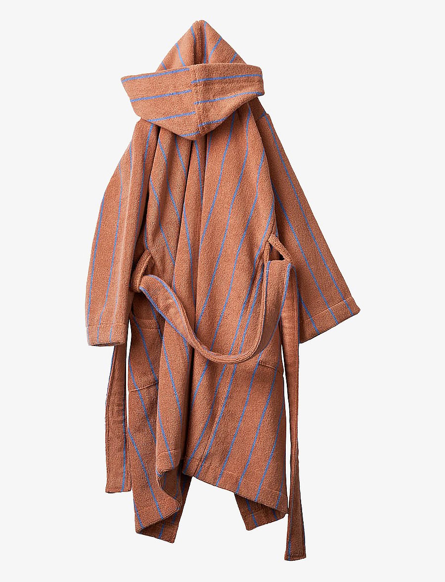Bongusta - Naram Kids Bathrobe - bademäntel - camel & ultramarine blue - 2
