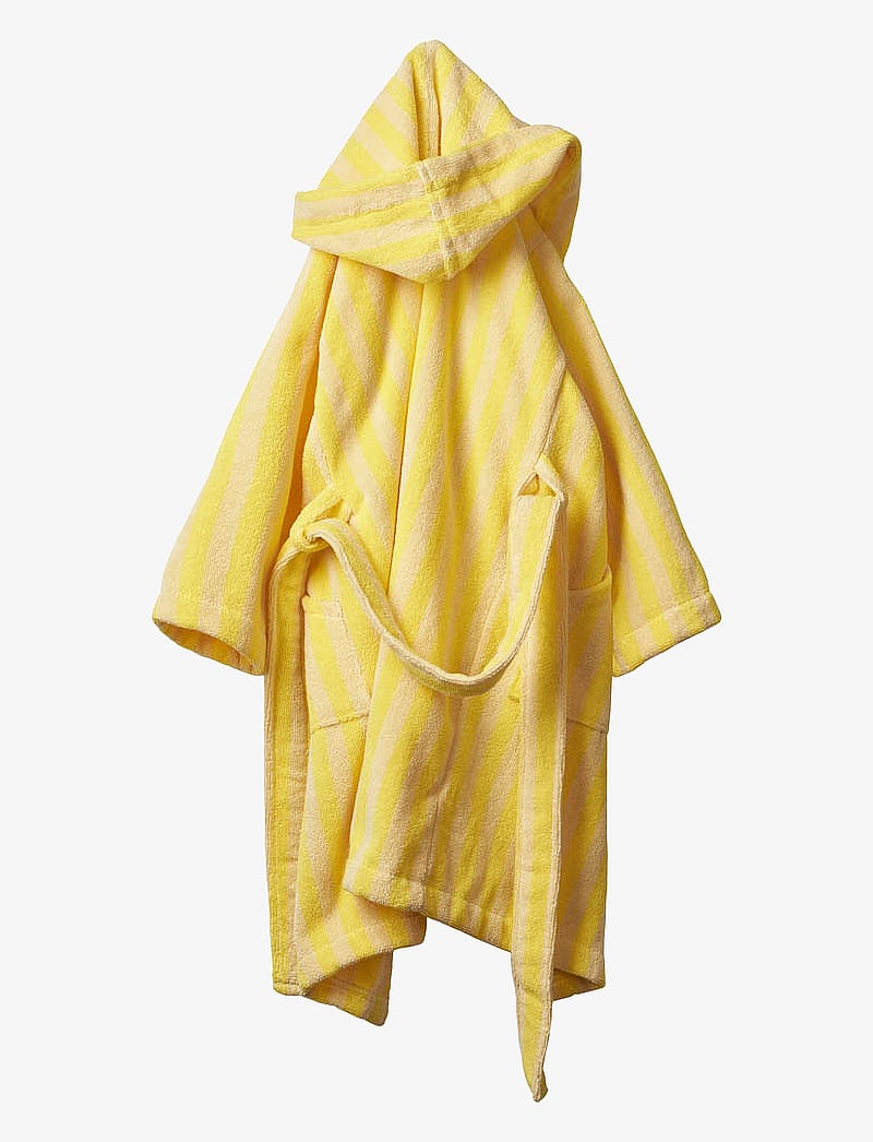 Bongusta - Naram Kids Bathrobe - hommikumantlid - pristine & neon yellow - 2