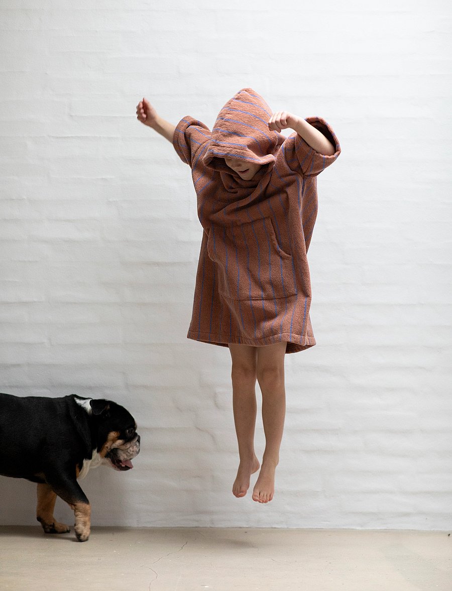 Bongusta - Naram Kids Poncho - vannipontšod - camel & ultramarine - 0