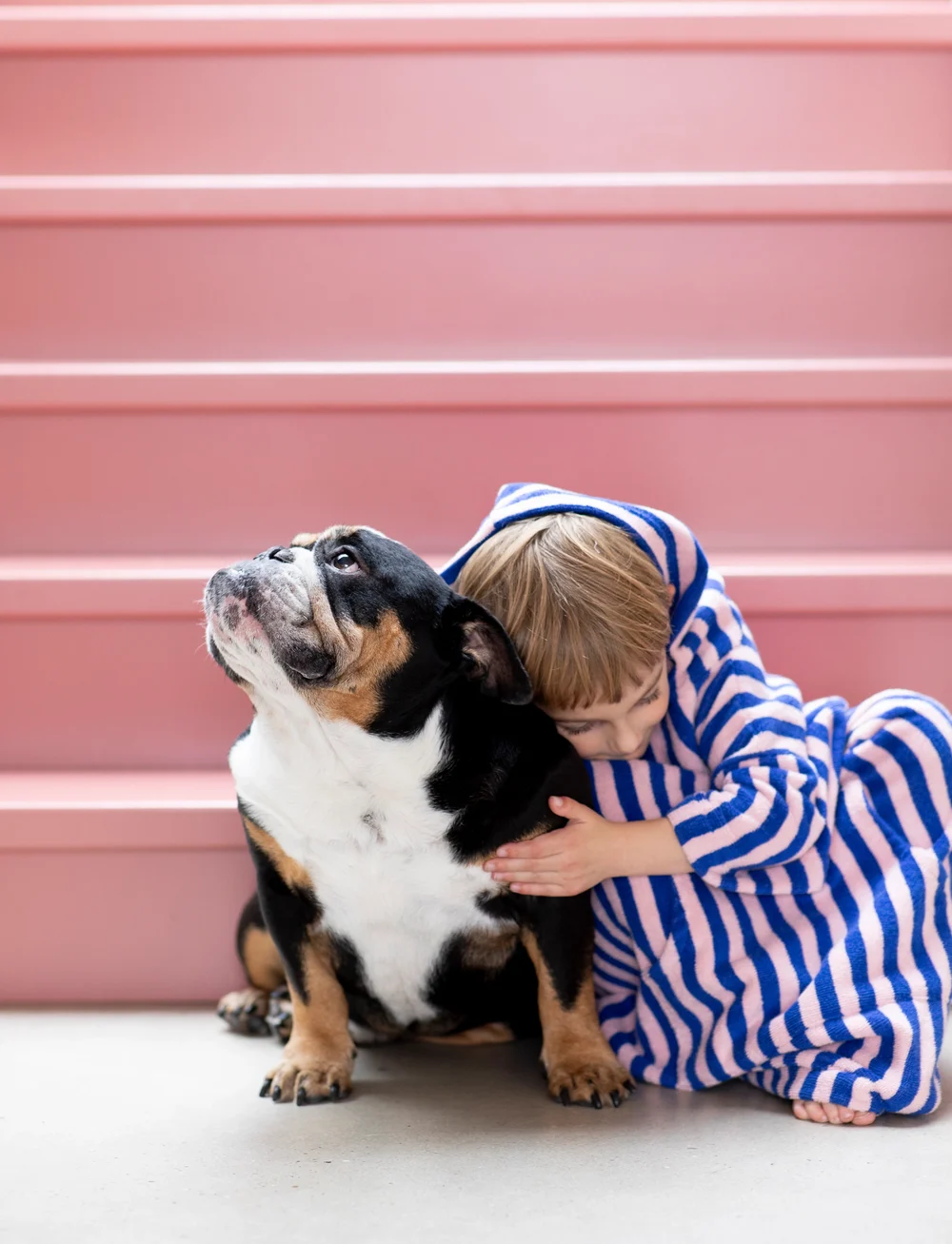 Bongusta - Naram Kids Poncho - badekåber - dazzling blue & rose - 1