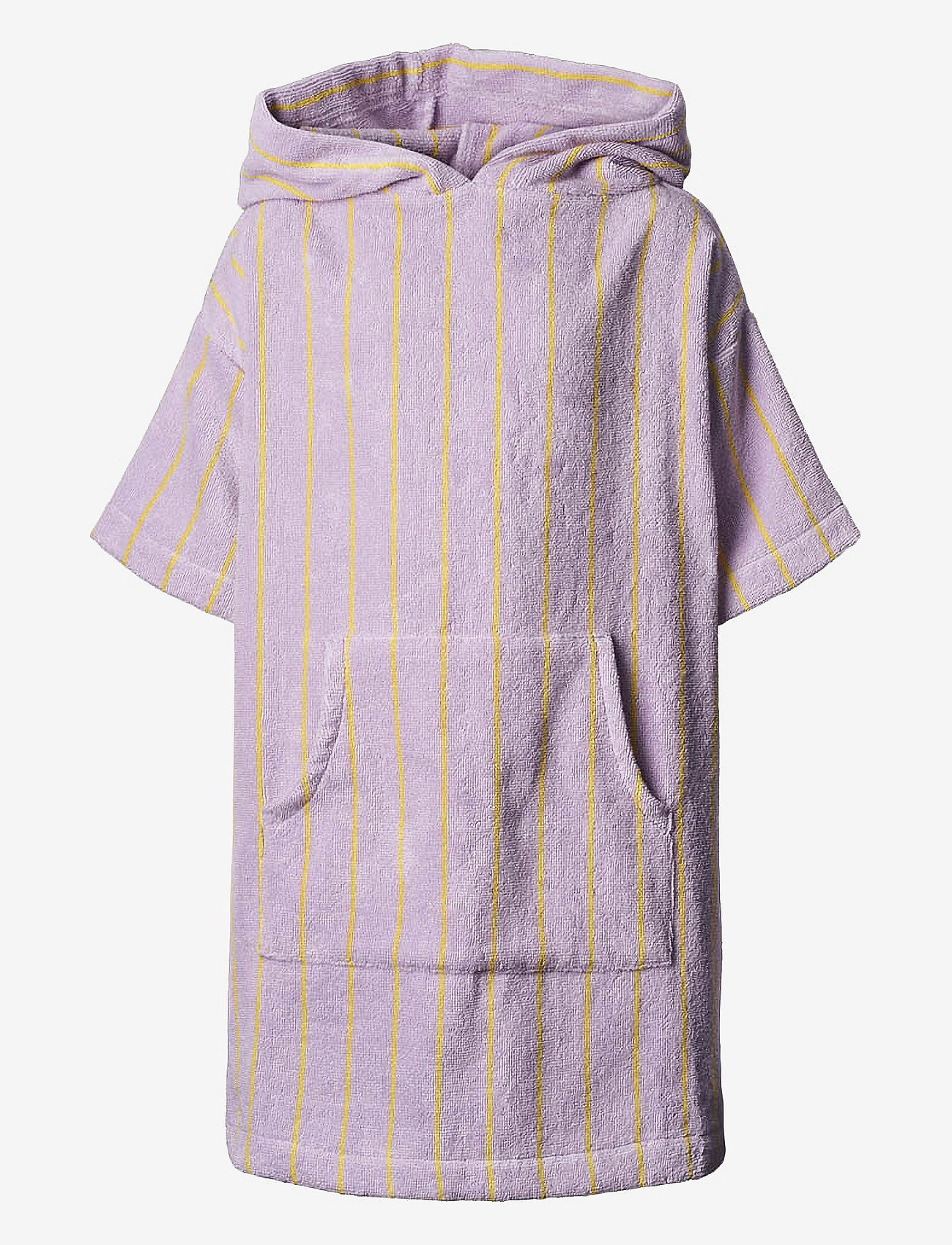 Bongusta - Naram Kids Poncho - bathrobes - lilac & neon yellow - 0