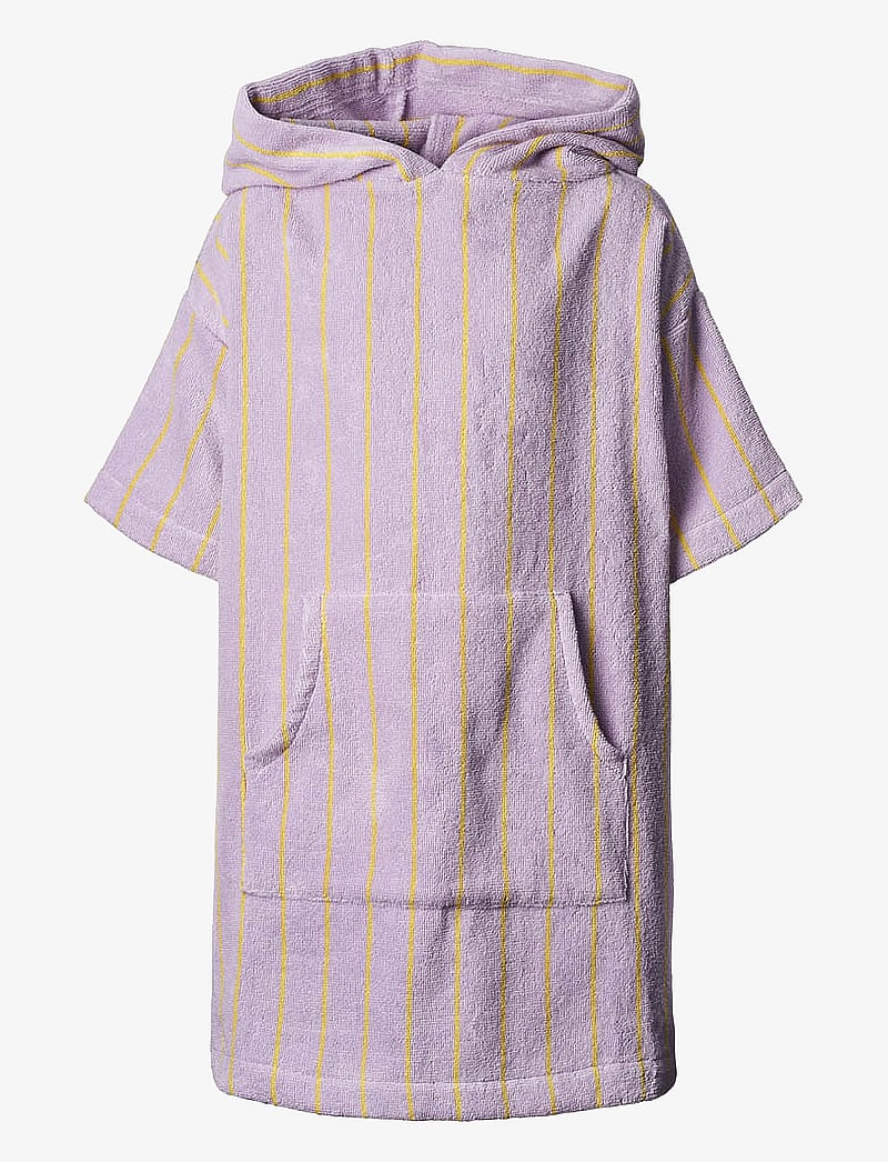 Bongusta - Naram Kids Poncho - bade-poncho - lilac & neon yellow - 0
