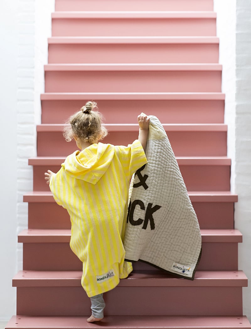 Bongusta - Naram Kids Poncho - geschenke unter chf 100 - pristine & neon yellow - 1