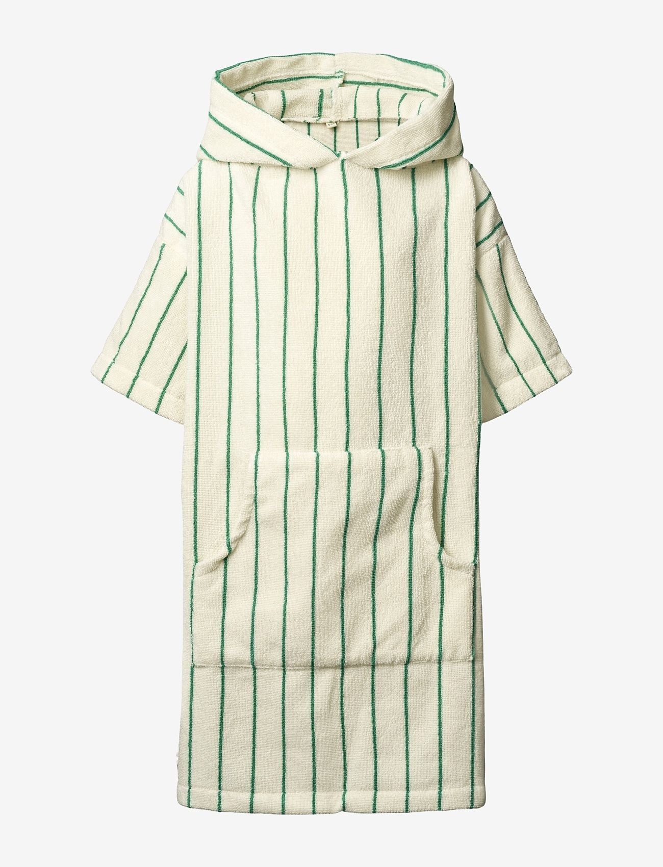 Bongusta - Naram Kids Poncho - badekåber - pure white & grass - 0