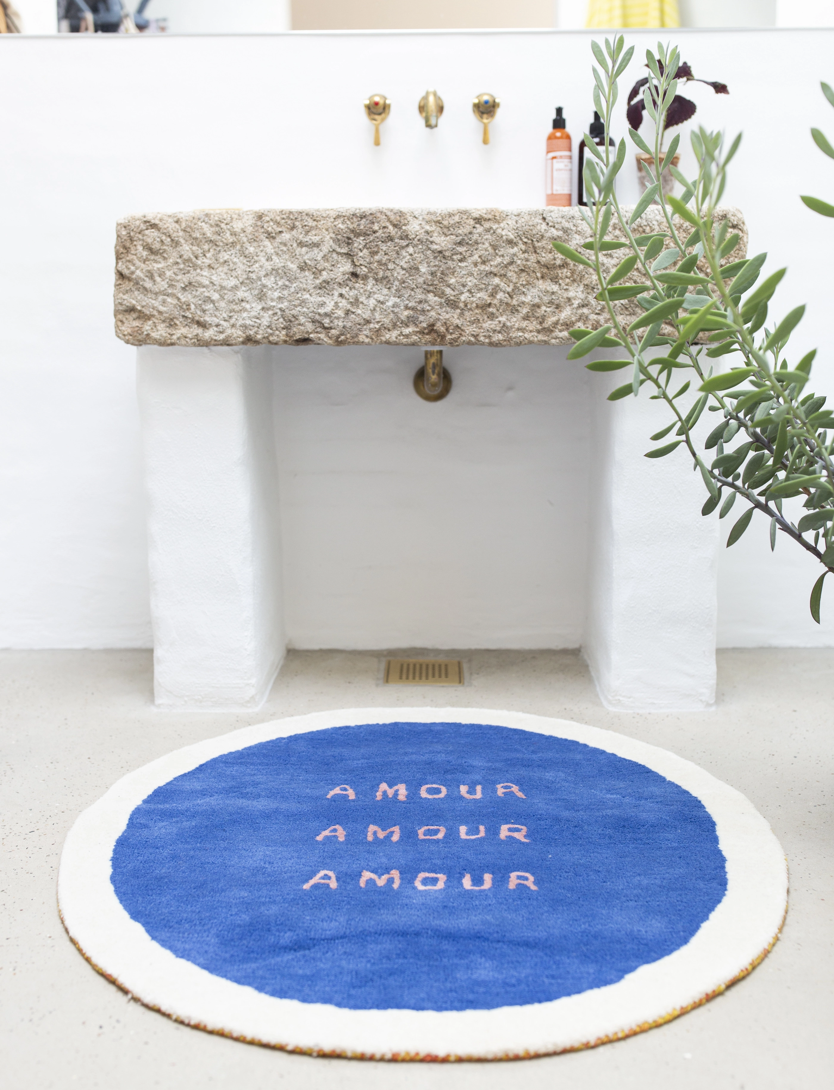 Bongusta Amour Rug, Ø 90 cm, Rugs & Carpets, Blau - Wool Rugs, Kinder