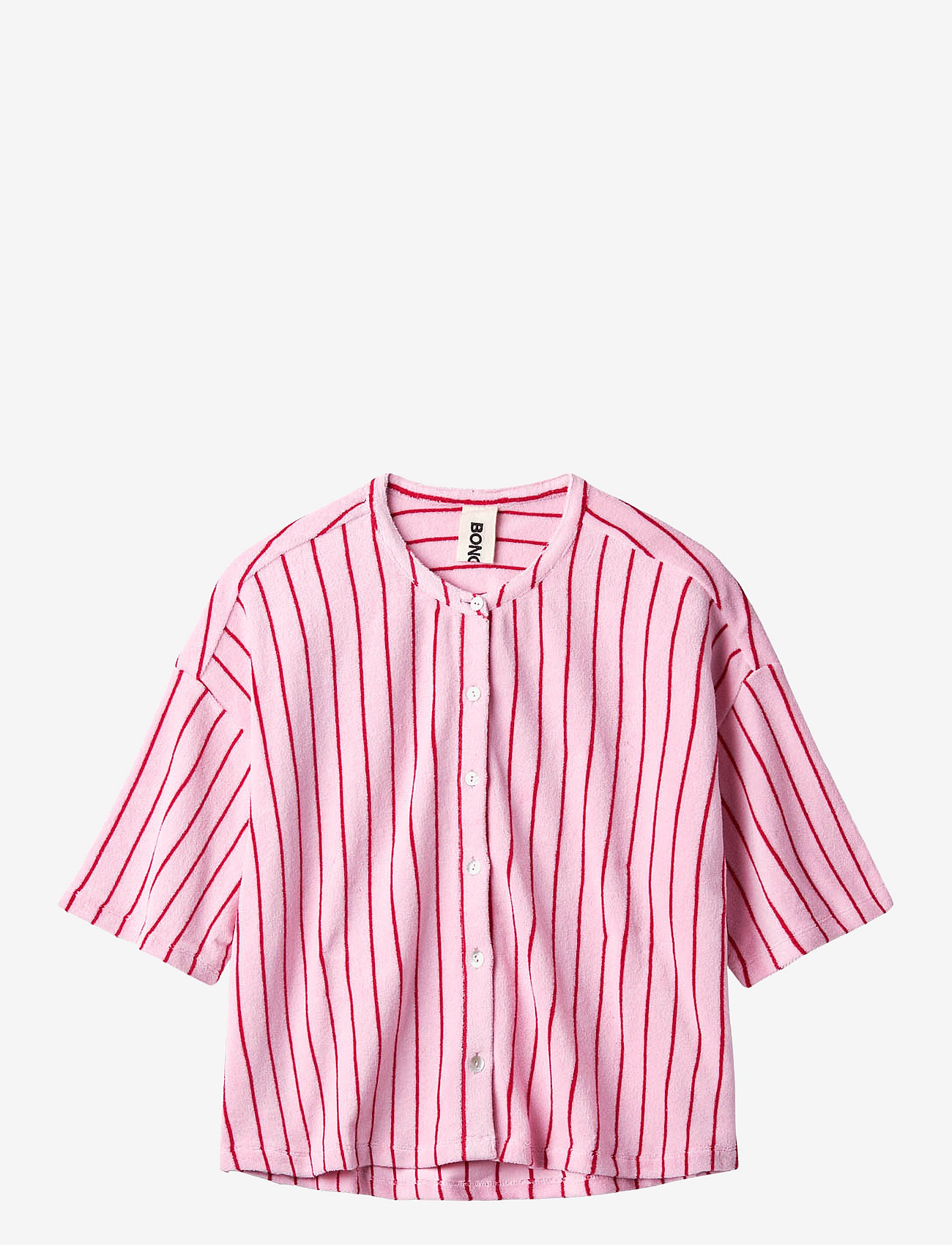 Bongusta - Naram Oversized Shirt - overshirts - baby pink & ski patrol - 1