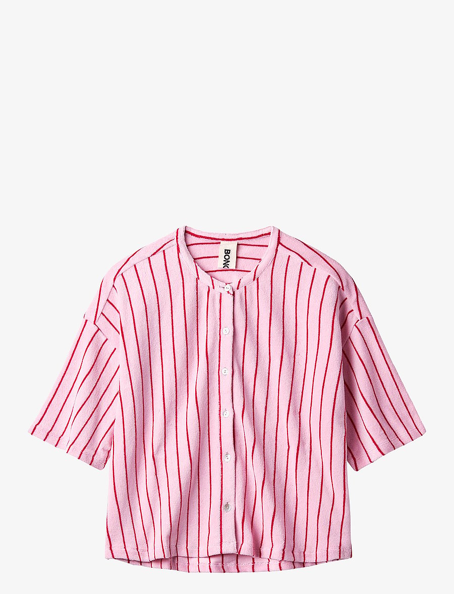 Bongusta - Naram Oversized Shirt - overshirts - baby pink & ski patrol - 1