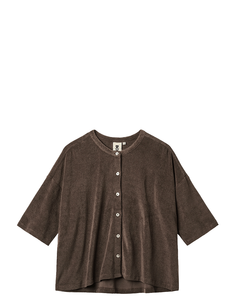 Bongusta - Naram Oversized Shirt - overshirts - coffee - 1