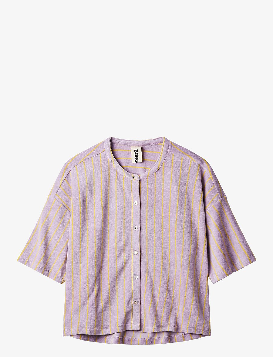 Bongusta - Naram Oversized Shirt - overshirts - lilac & neon yellow - 1