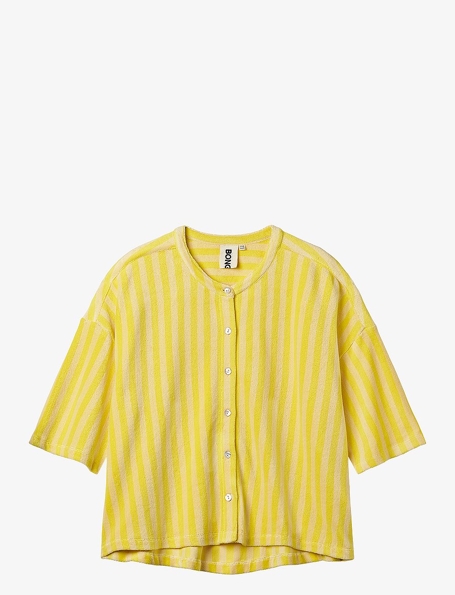 Bongusta - Naram Oversized Shirt - overshirts - pristine & neon yellow - 1