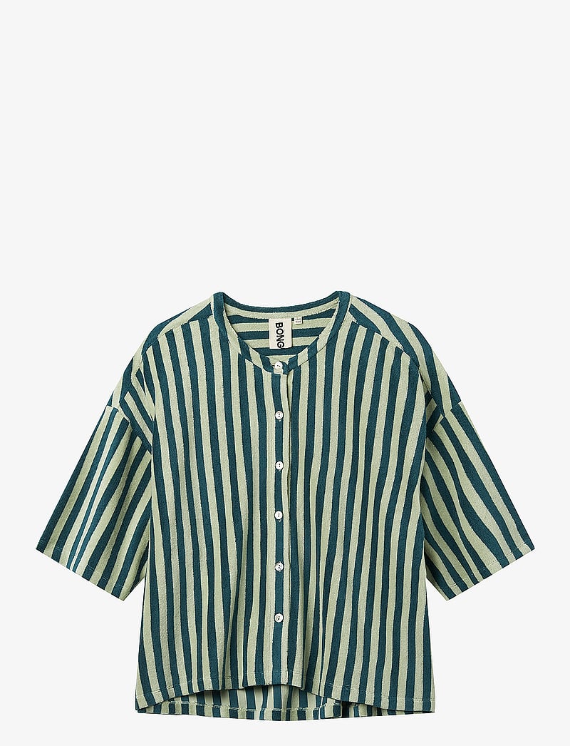 Bongusta - Naram Oversized Shirt - overshirts - sea foam & deep teal - 1